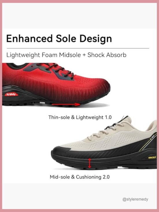 Lightweight Trail Running Shoes with Breathable Mesh and EVA Midsole main image 6